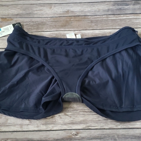 Anne Cole navy blue skirted swim bottom NWT - Picture 5 of 11
